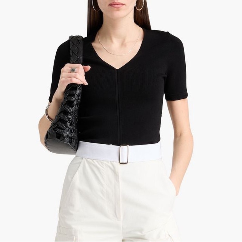 NWT 3.1 PHILLIP LIM Ribbed-knit top Size Small $395 RETAIL